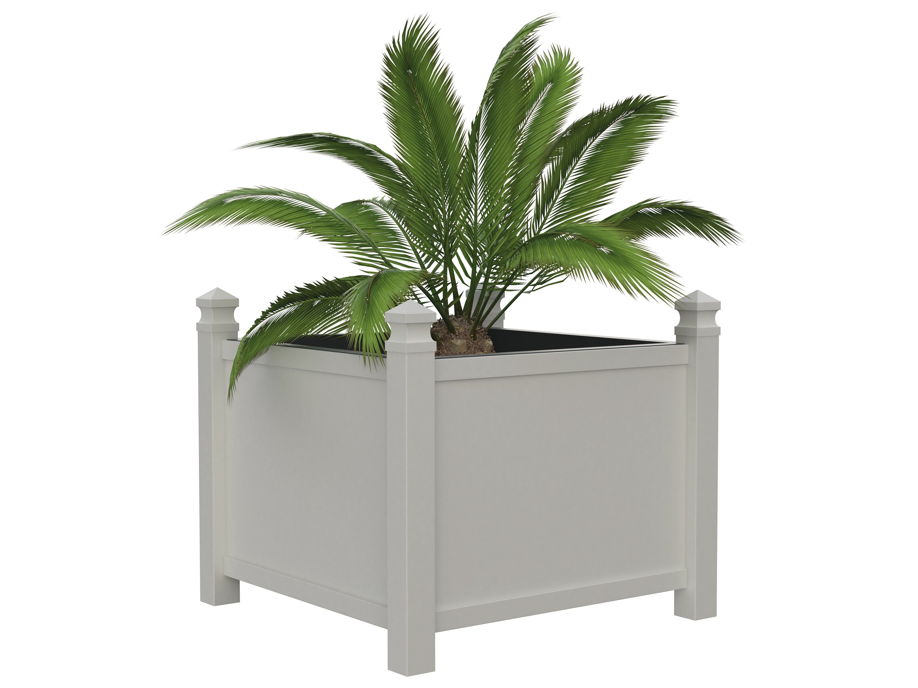 Стальная квадратная высокая плантатор Lazzari Plaza ARCH-00126476