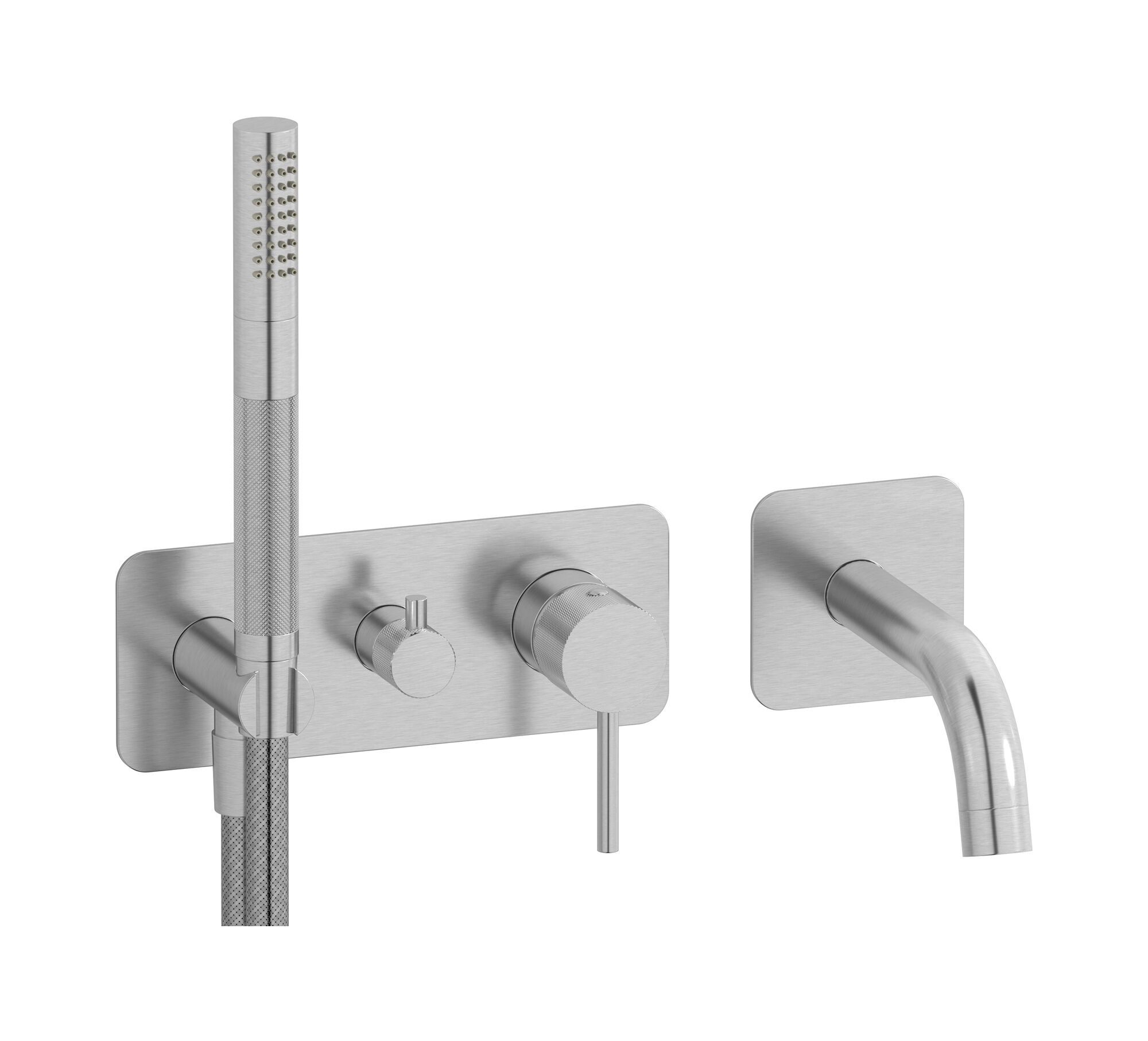 Однорычажный смеситель для душа с 4 отверстиями и ручным душем IB промышленность ARCH-00124558 - Вид №12