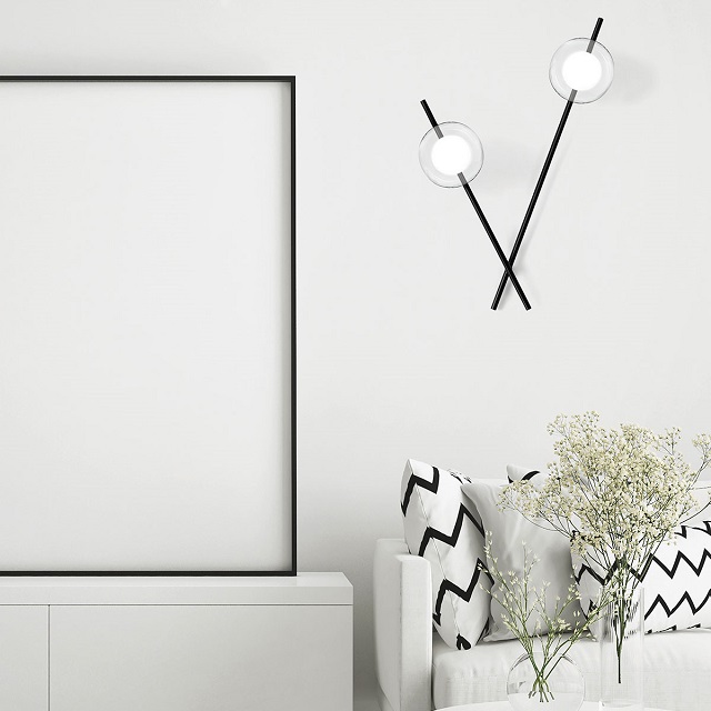 Miloox 1744.218 Настенный светильник с черным каркасом MIKADO. - Вид №3