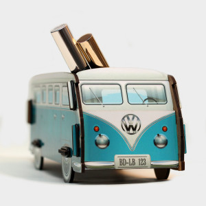 0007 Настольный органайзер vw t1 camper синий BadLab