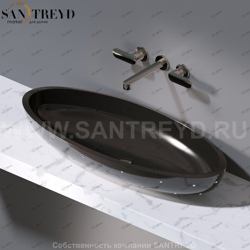 L225.104SW Накладная раковина на столешницу  овальная A. e T. Italia OVAL AeT ITALIA