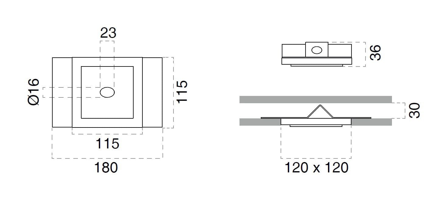 Встраиваемый светодиодный прожектор в Cristaly® 9010 novantadieci MINILED DIAGO ARCH-00031906 - Вид №2