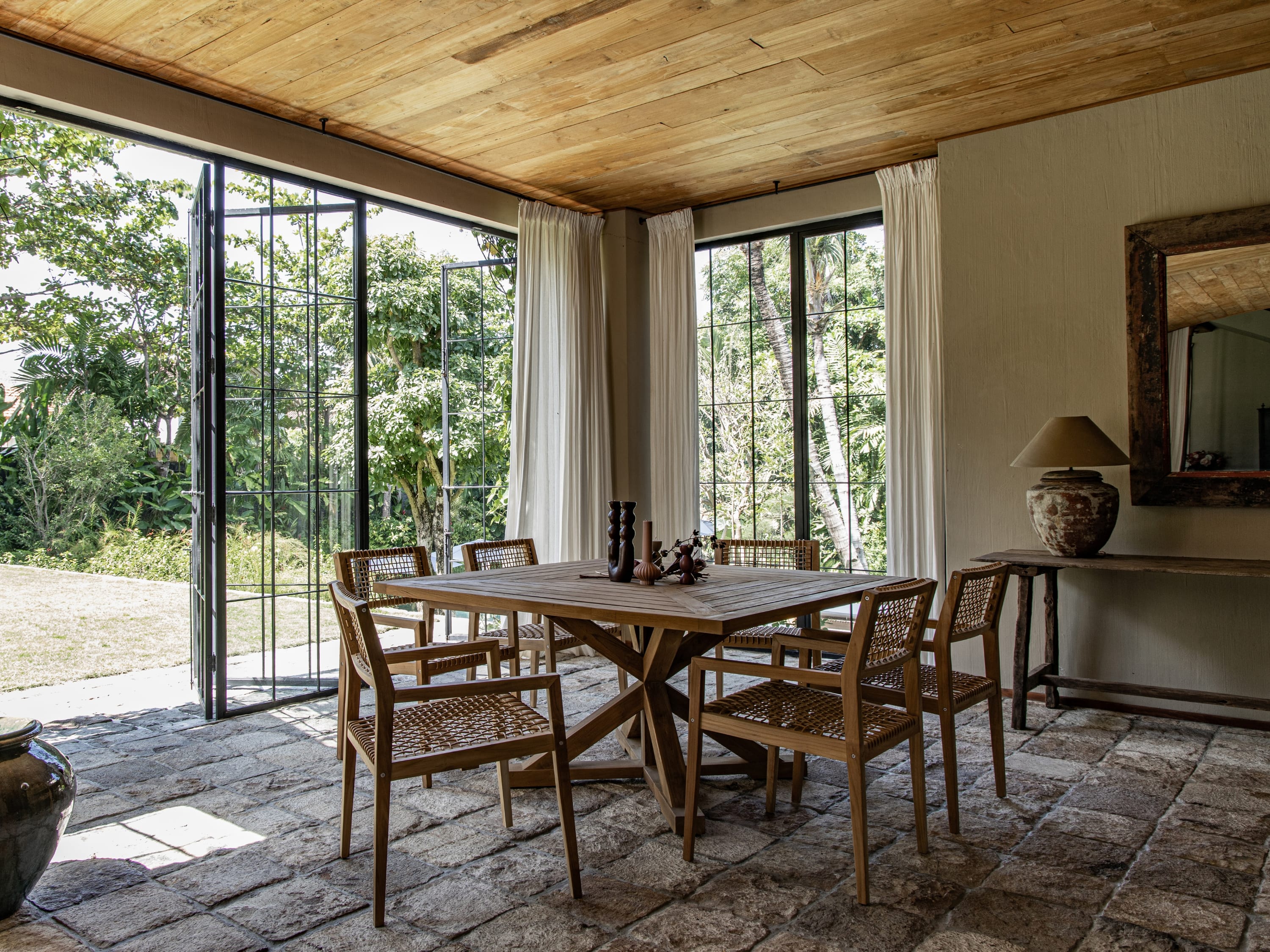 Садовый стул из тика и веревки с подлокотниками cbdesign Vienna Dining ARCH-00112530 - Вид №11