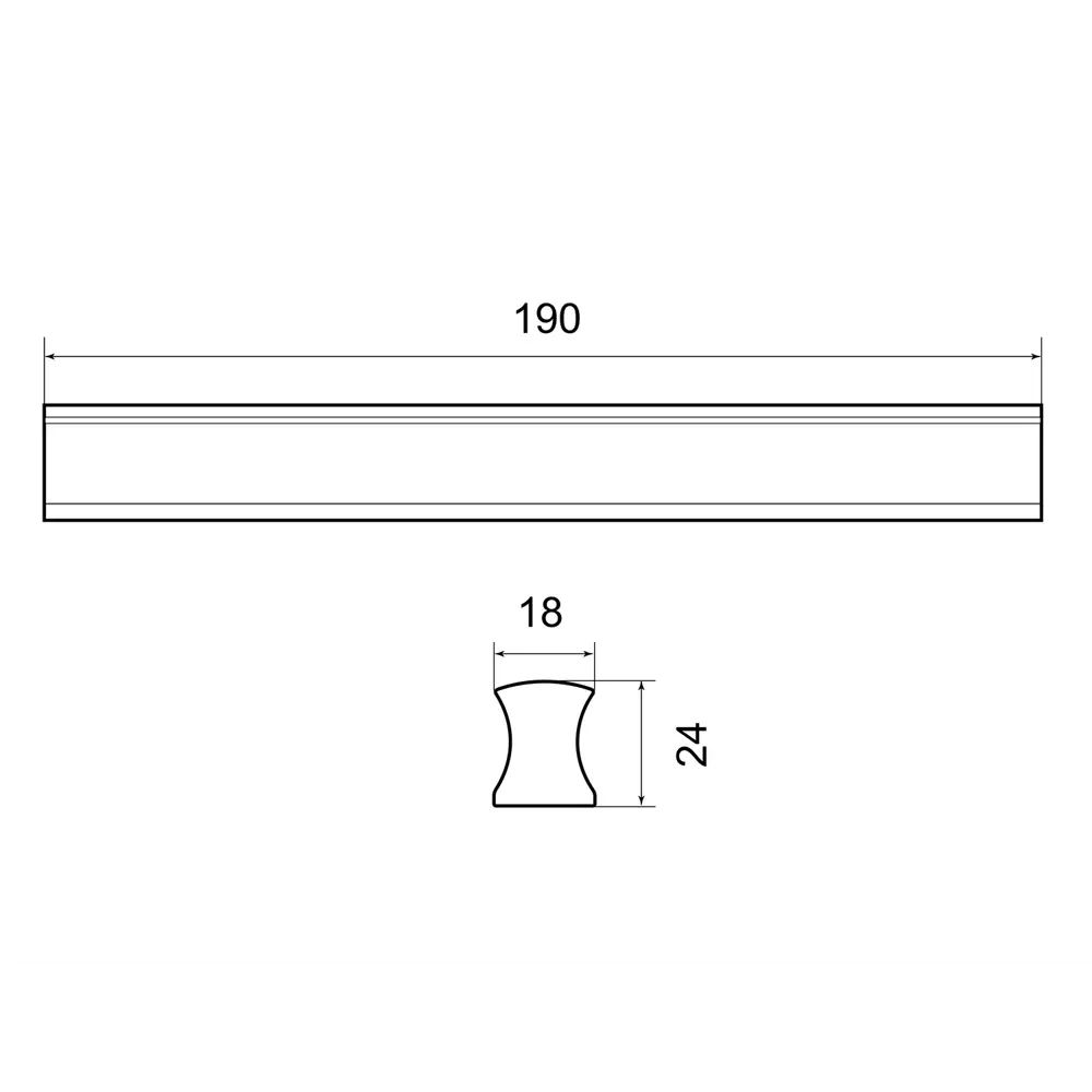 86900173 Ручка-скоба мебельная Geoco дерево 160 мм цвет коричневый STLM-1007520 PALLADIUM  - Вид №2