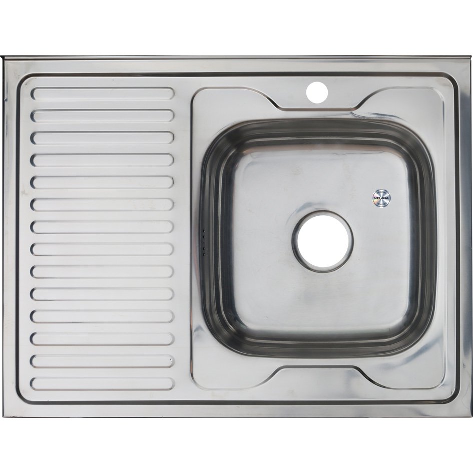 Мойка 8060 R MELANA 0,6/160 накладная прямоугольная с сифоном (016 t R *10) 016 t R (*10)