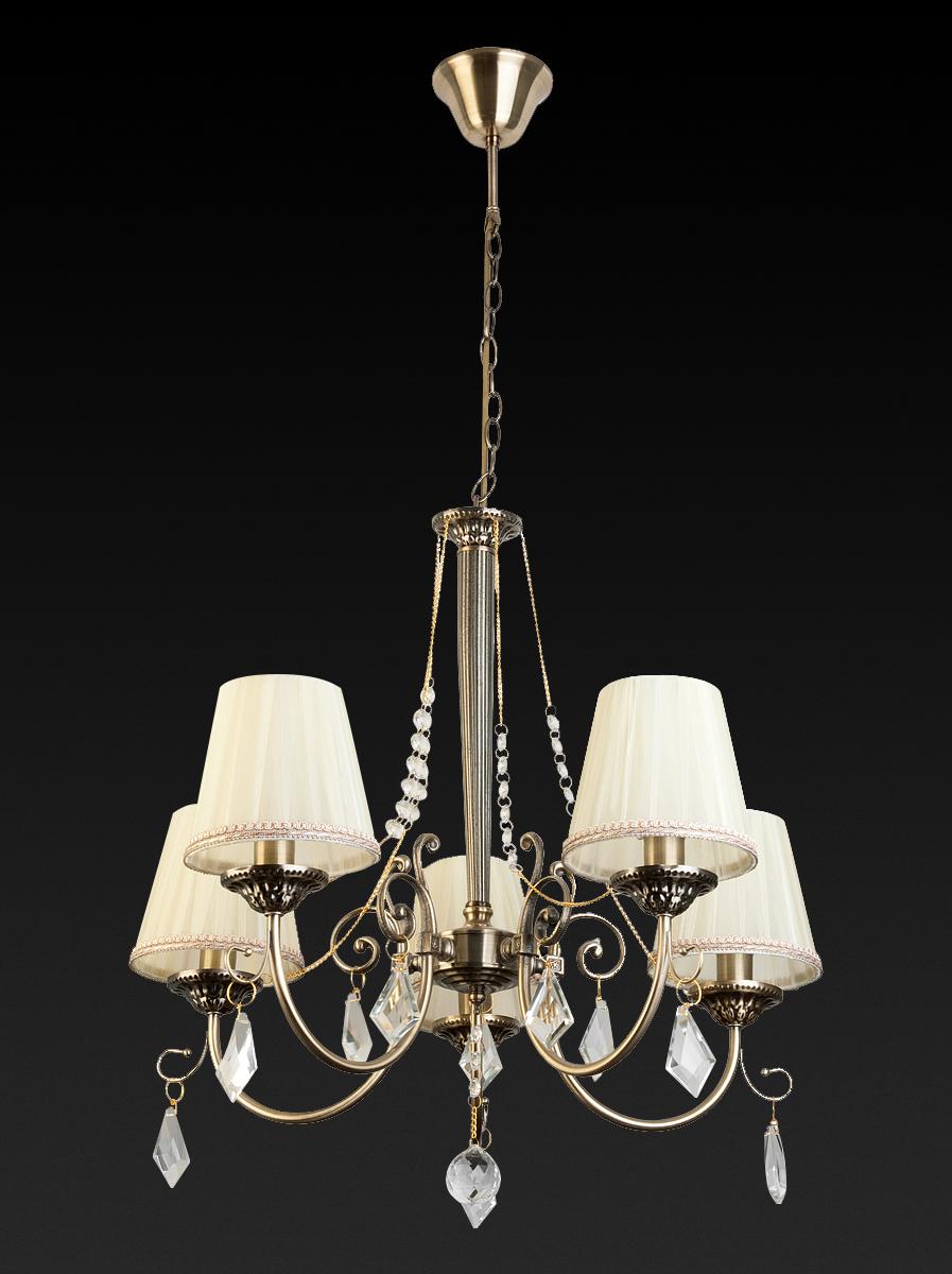 Подвесная люстра Toplight Monica TL5660D-05AB TOPLIGHT ДИЗАЙНЕРСКИЕ, MONICA 186078 Бежевый  - Вид №2