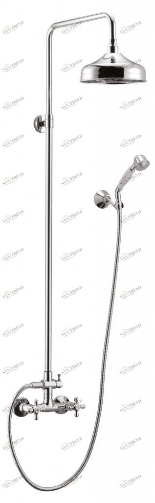 Душевая стойка со смесителем для верхнего и ручного душа CEZARES RETRO-C-CD-01