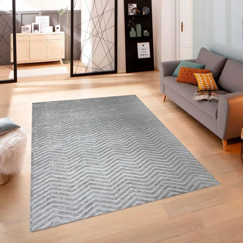 CTIM Ковер «Луна» серый 80×150 см с рельефным ворсом 89360181 STLM-1362090 - Вид №6