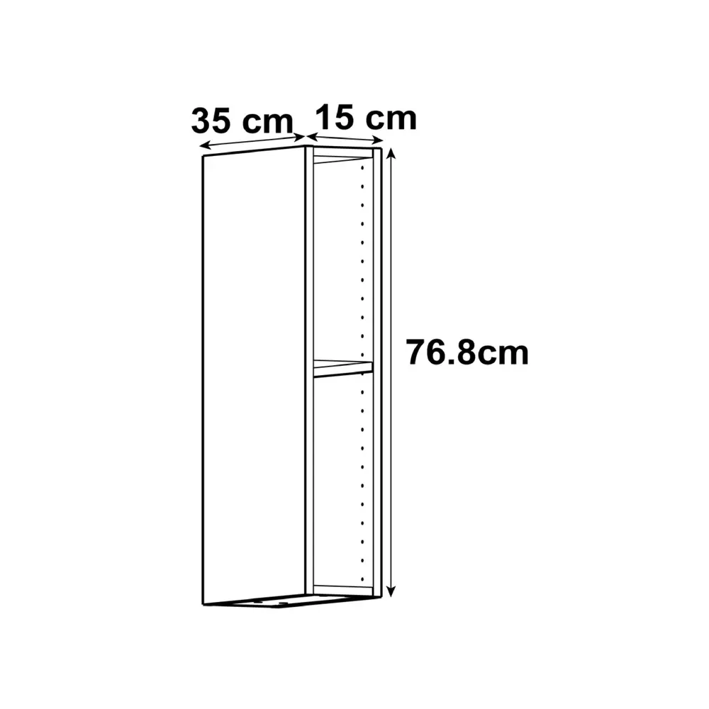 Каркас навесной Delinia ID 15x76.8x35 см, ЛДСП, цвет белый 82000278 STLM-2081612  - Вид №1