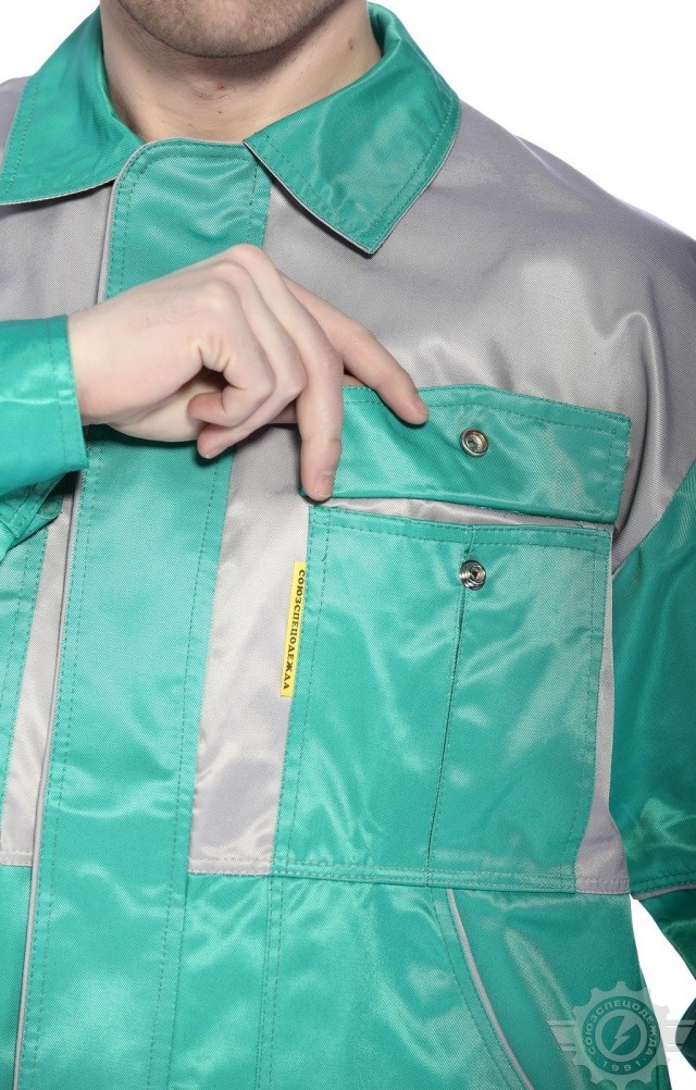 65129 Костюм "Марс" зелено-серый  Летняя спецодежда  размер 52-54/170-176  - Вид №11