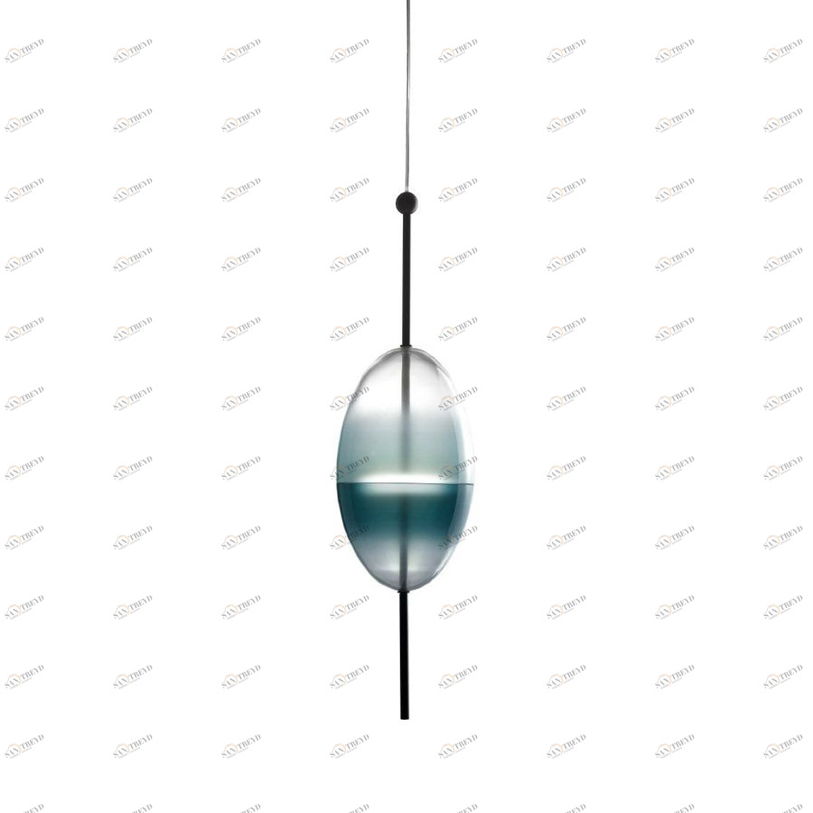 Светильник подвесной 27,5х16 см голубой Flow A blue 9148/A DELIGHT COLLECTION ДИЗАЙНЕРСКИЕ 00-3882349 Голубой;прозрачный 