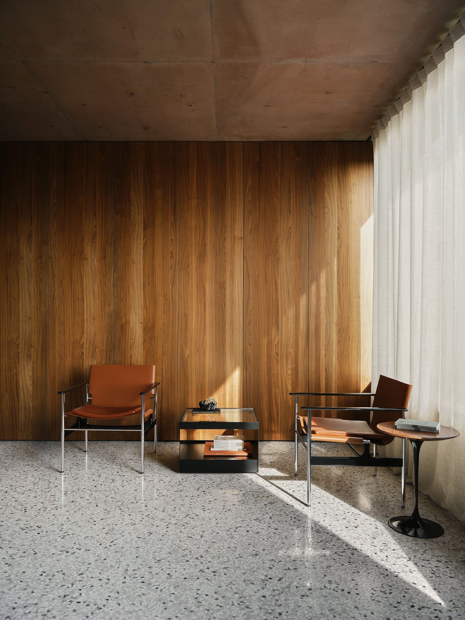 Квадратный стальной журнальный столик со стеклянной столешницей Knoll D'URSO OCCASIONAL TABLE ARCH-00149069 - Вид №17