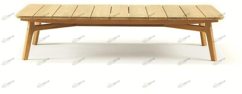 Ethimo Прямоугольный столик для сада из тика Knit Knitbr01