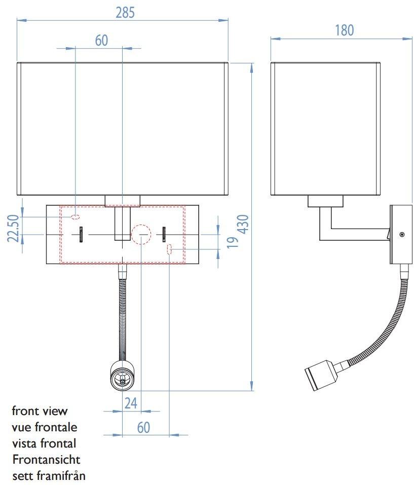 Astro Lighting Светодиодная лампа для чтения из стали Park lane 1080006  - Вид №1