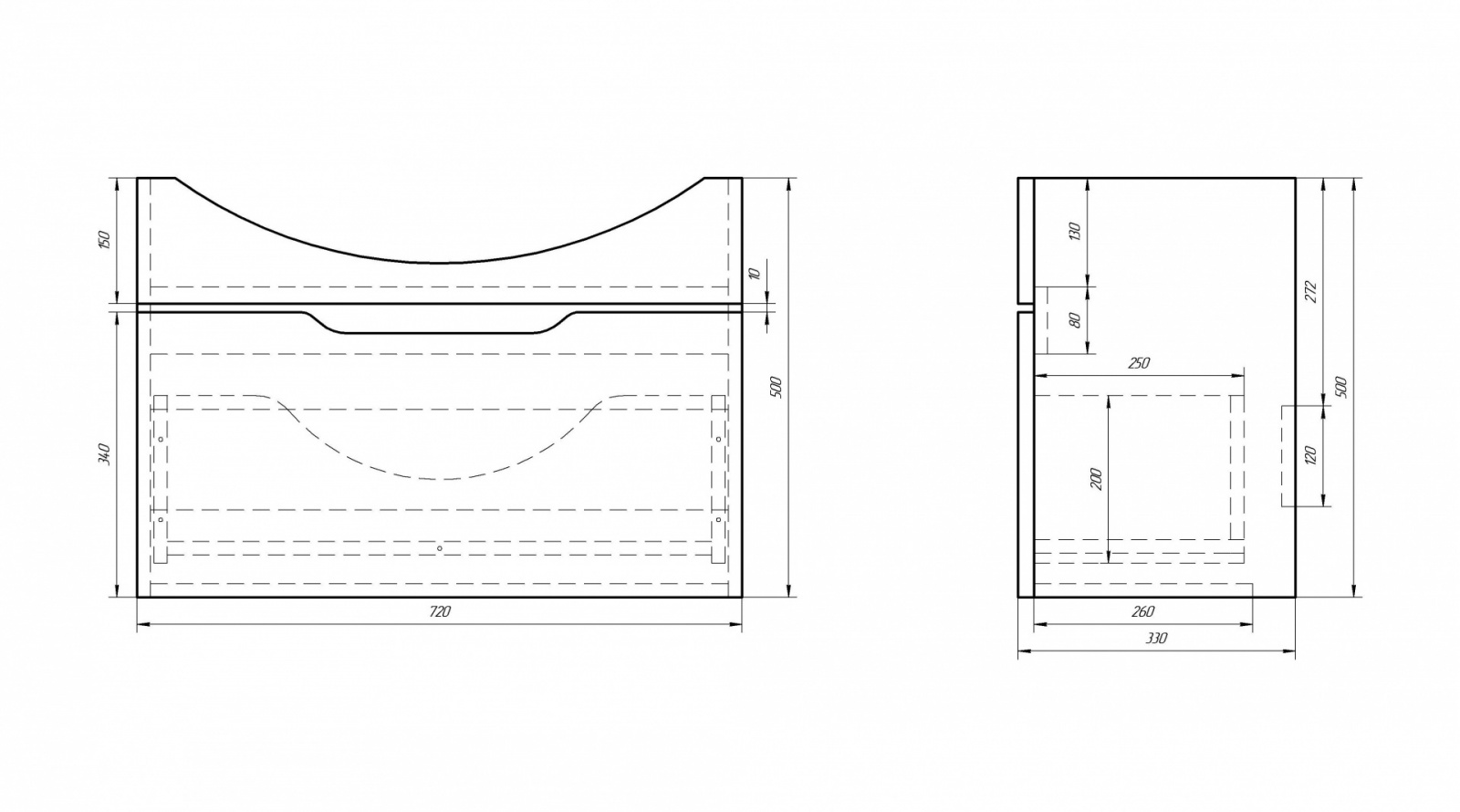 99.0102 Тумба под раковину Dreja Laguna - Вид №1