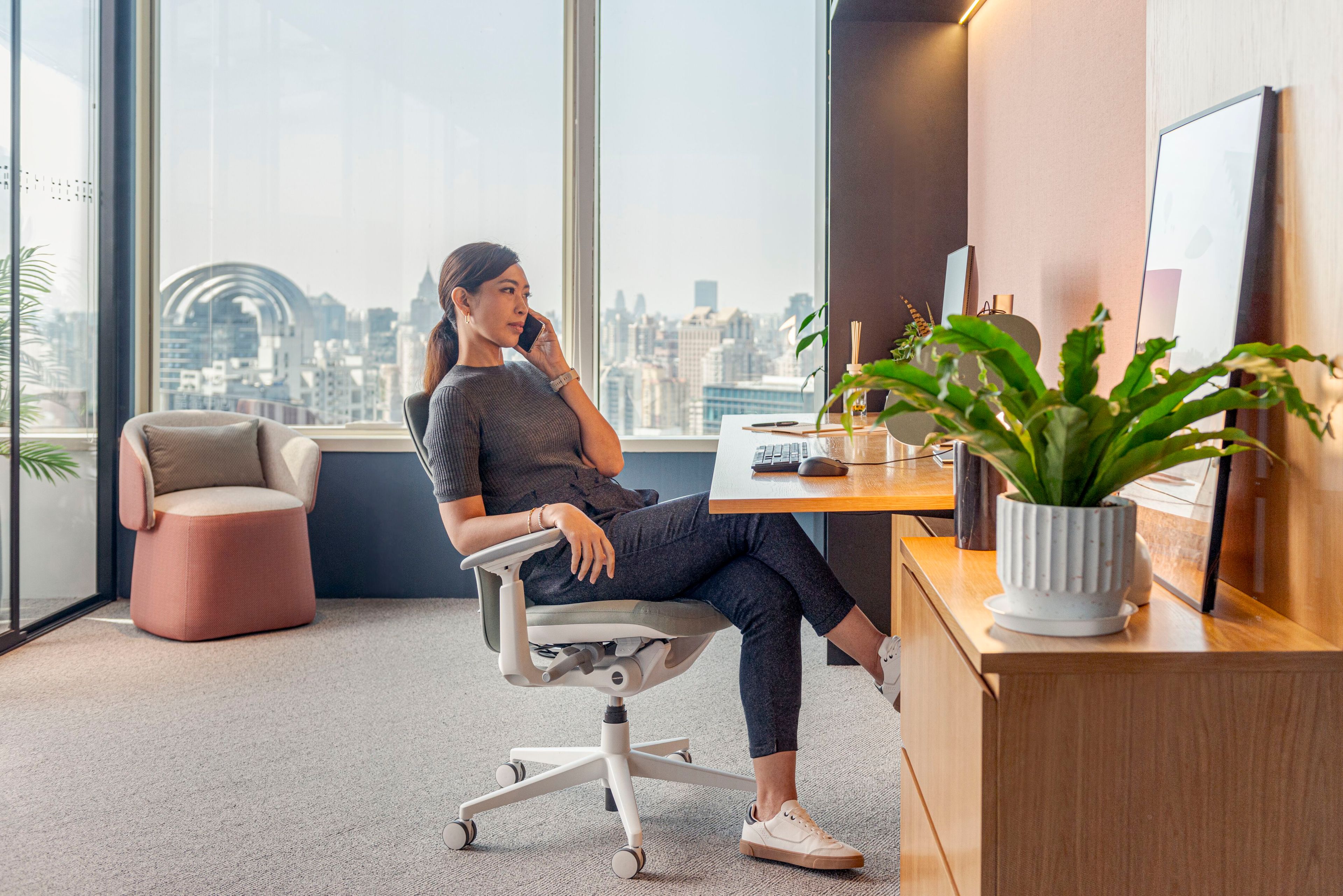 5 спиц ткань Recliner офисное кресло с колесами Haworth ZODY LX ARCH-00047696 - Вид №8