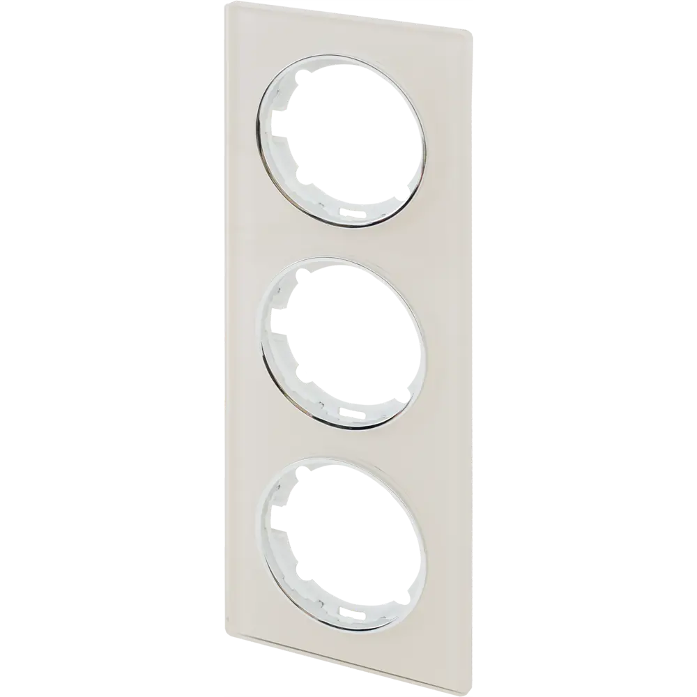 ONEKEYELECTRO Florence: тройная стеклянная рамка для розеток в бежевом цвете 82838544 STLM-0036875 - Вид №2