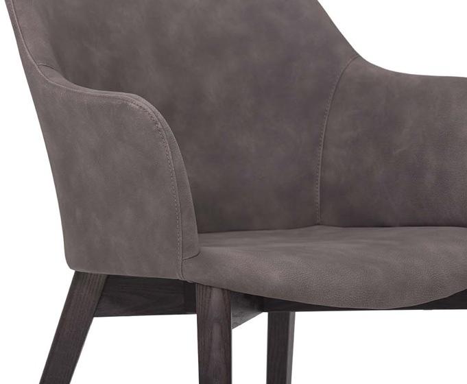 Tonin Casa Мягкое кожаное кресло с подлокотниками Agata T7291 - Вид №1