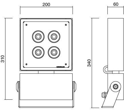 NEXO LUCE Настенный светодиодный проектор для улицы Projector nexo luce 2620 - Вид №2