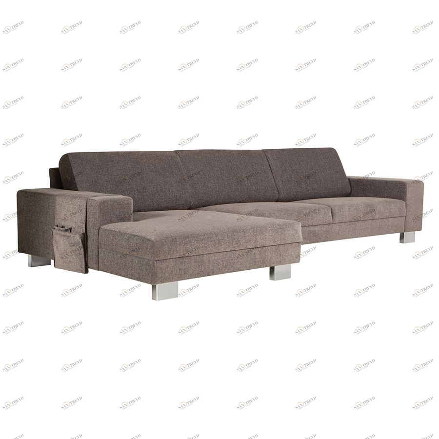 Диван угловой Quattro, левосторонний, серый Sits S1575