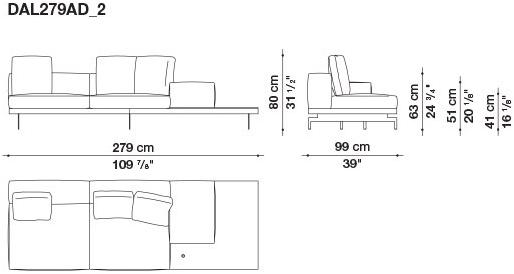B&B Italia 3-х местный тканевый диван Dock sun-id-1376507 - Вид №22