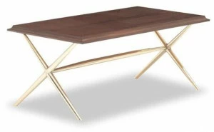 Enza Home Низкий прямоугольный деревянный журнальный столик Elegante