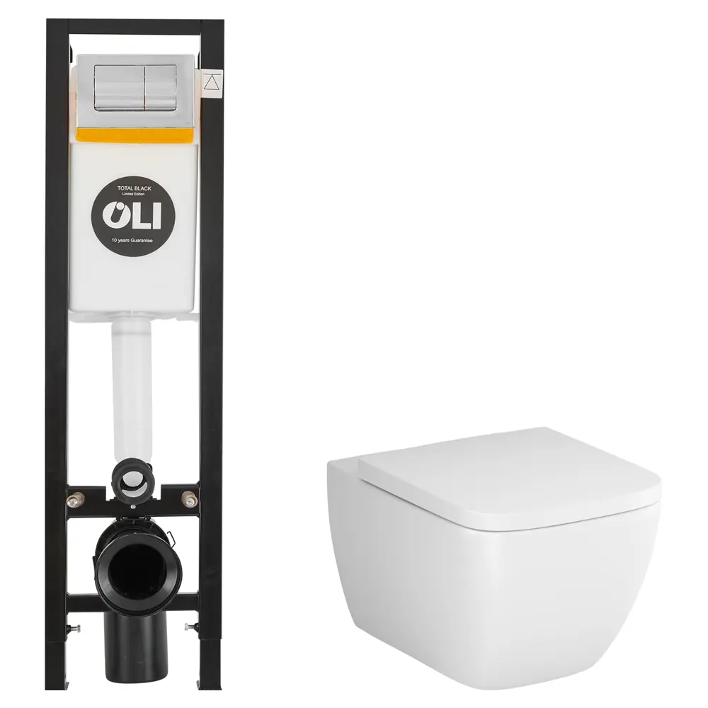 Комплект инсталляции Oli Quadra с безободковым унитазом AM.PM Gem STLM-2090917