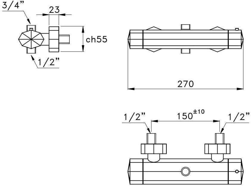 RUBINETTERIE STELLA Кран для душа Firenze sun-id-1391972 - Вид №2
