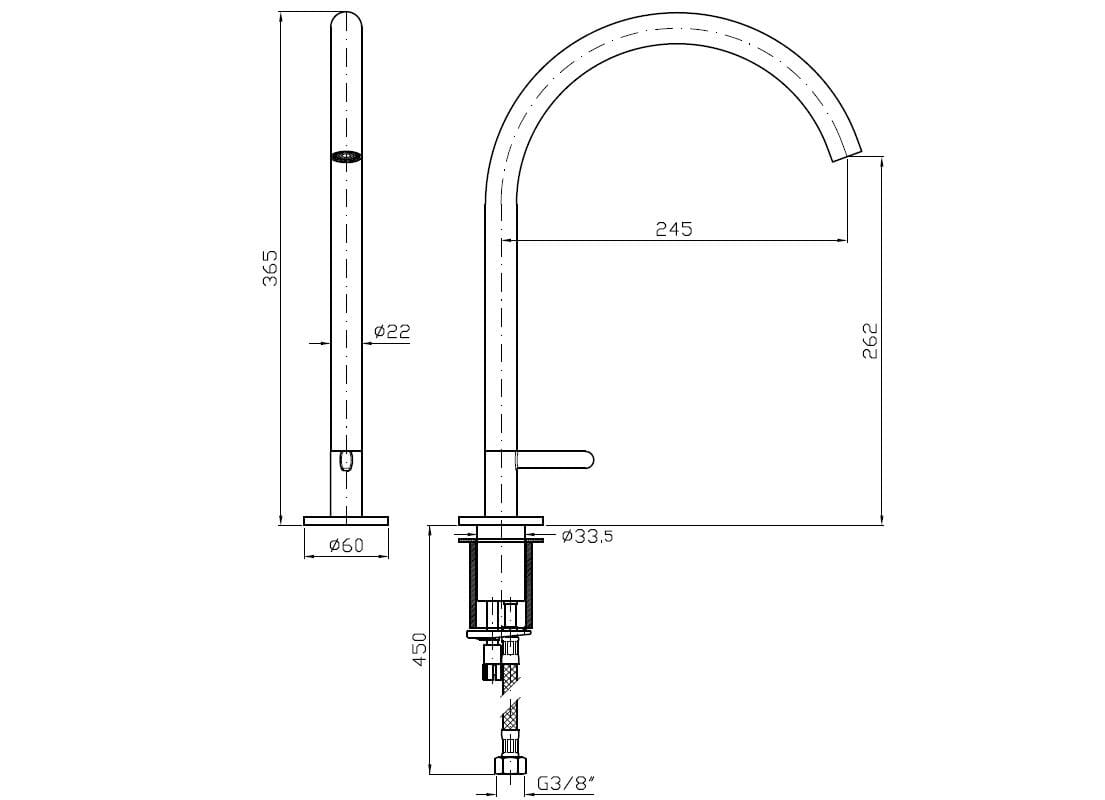 Смеситель для раковины с одной ручкой Zucchetti Isy22 ARCH-00126050 - Вид №1