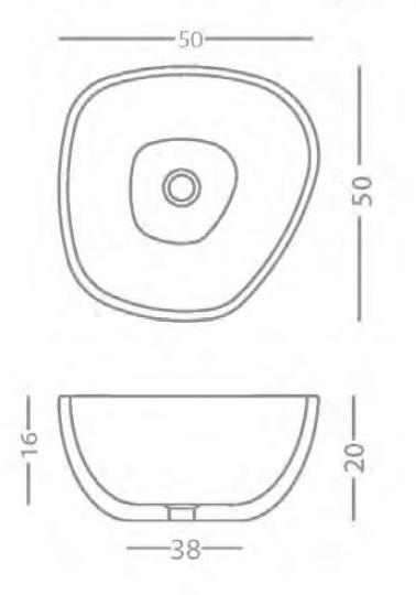 Ab13 Накладная раковина на столешницу  овальная PIMAR  - Вид №2