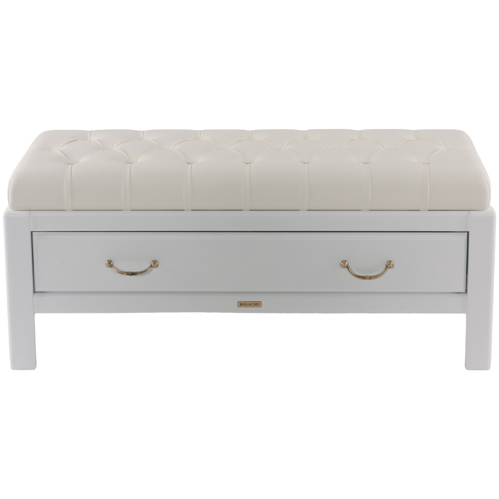 18027 Банкетка Лотос 3 Айвори Айс BOGACHO 4627145746042 - Вид №1