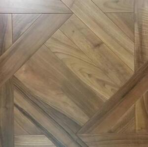 Модульный паркет Da Vinci Инженерный модульный паркет из ореха Кьяра Орех Европейский (Грецкий) Натур (Гладкая) 626х626 мм.