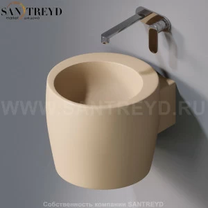 L102T0R0V1.131 Подвесная раковина настенная круглая A. e T. Italia SPOT бежевая