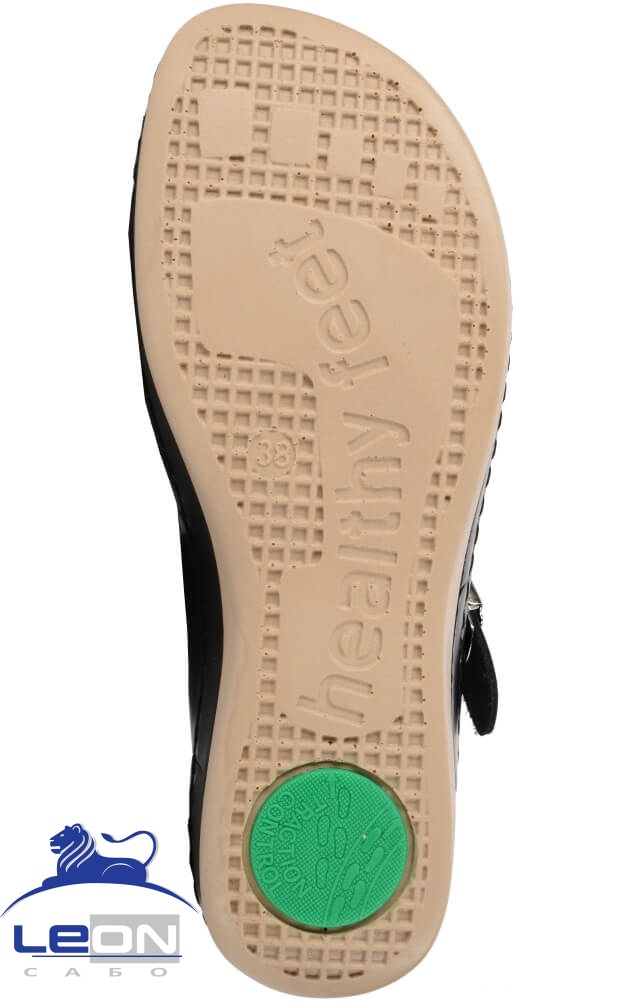 61973 Сабо  женские черные LEON  Медицинская обувь  размер 38  - Вид №1