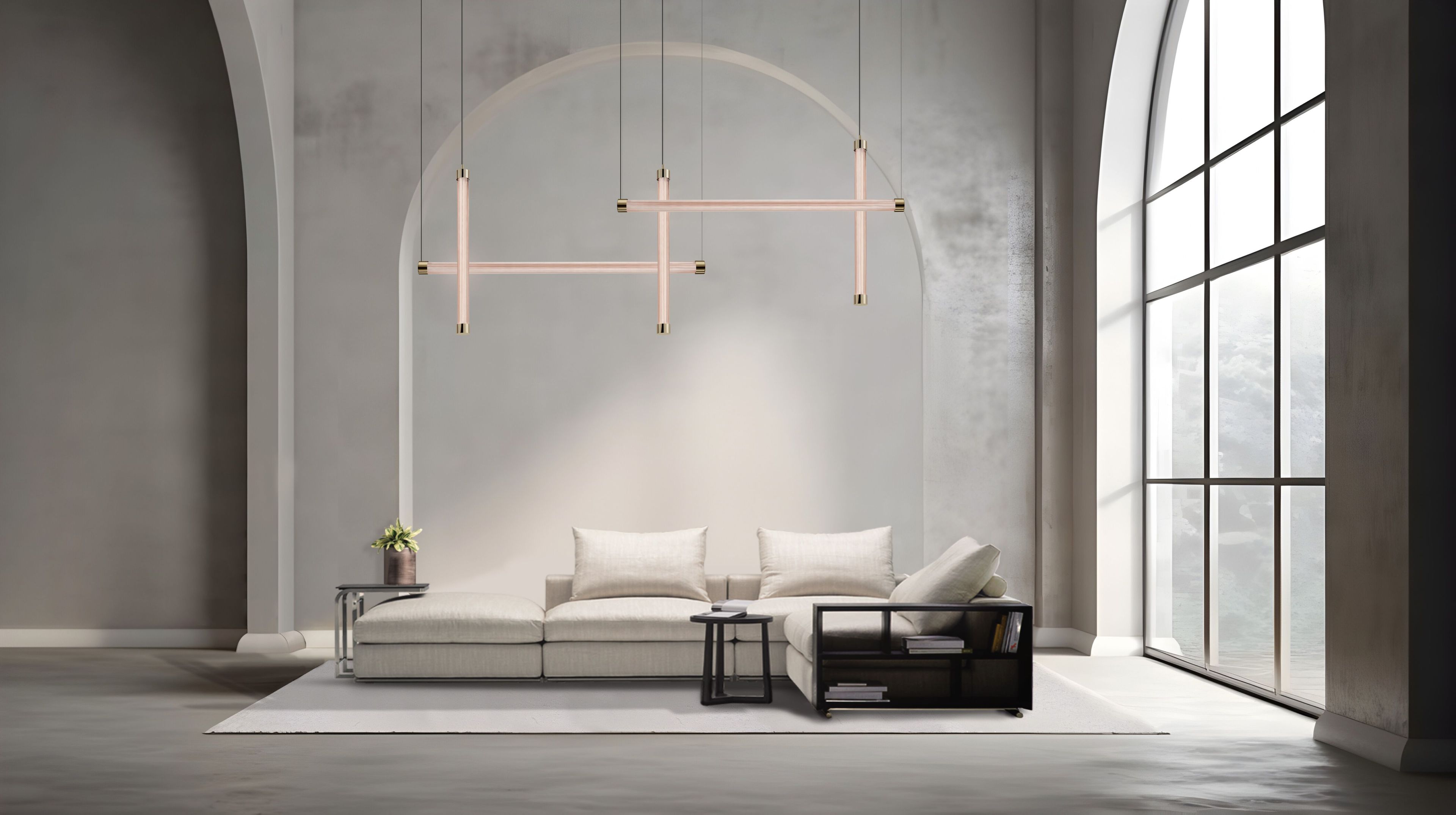 Подвесной светильник из боросиликатного стекла Euroluce Lampadari текстура ARCH-00068907 - Вид №2