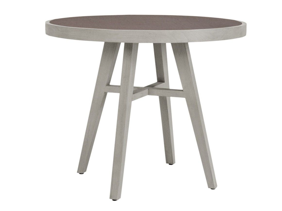 Круглый стол из тикового дерева с керамической вставкой JANUS et Cie Альпинарий ARCH-00064267