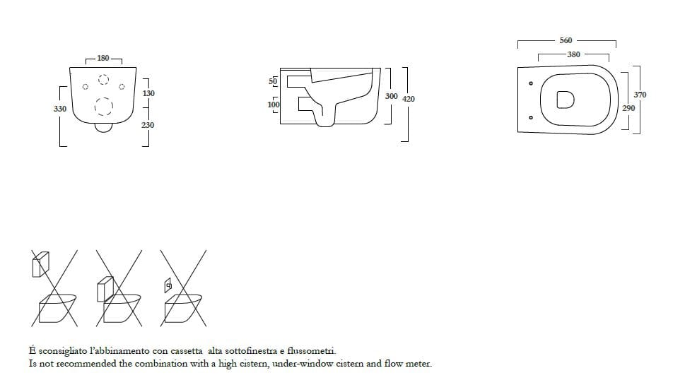 Туалет висит в витрине без бриды Olympia Ceramica OMNIA ARCH-00149603 - Вид №3