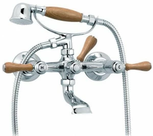 rvb Смеситель для ванны с ручным душем на 2 отверстия 1935 wood 1936.11.67-cc