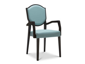 Мягкий штабелируемый стул с подлокотниками