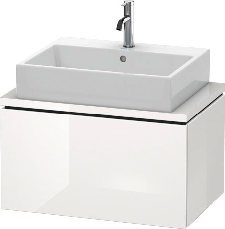 LC580100707 Тумбочка для компактной консоли L-Cube #LC5801 720 x 477 мм Бетонно-серый матовый декор Duravit - Вид №2