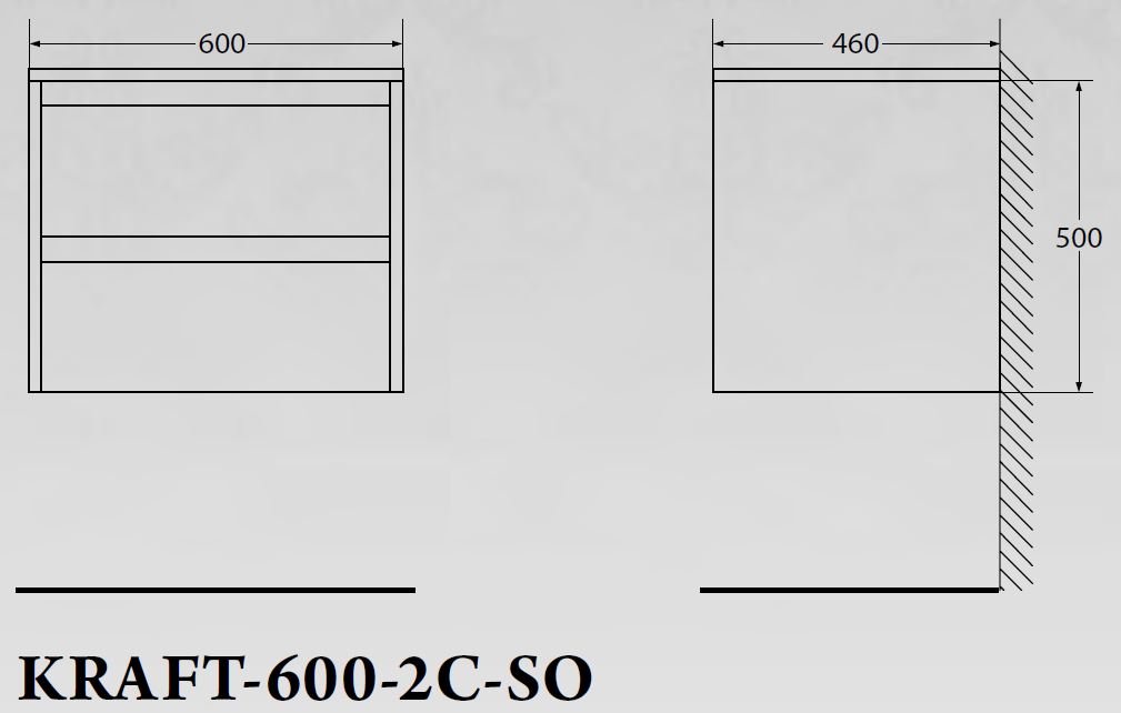 Мебель для ванной BelBagno KRAFT-600-2C-SO-RNN  - Вид №9
