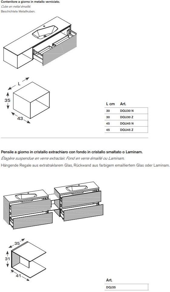 ARTELINEA Модульная тумба под умывальник из хрусталя с ящиками Domino sun-id-1357907 - Вид №10