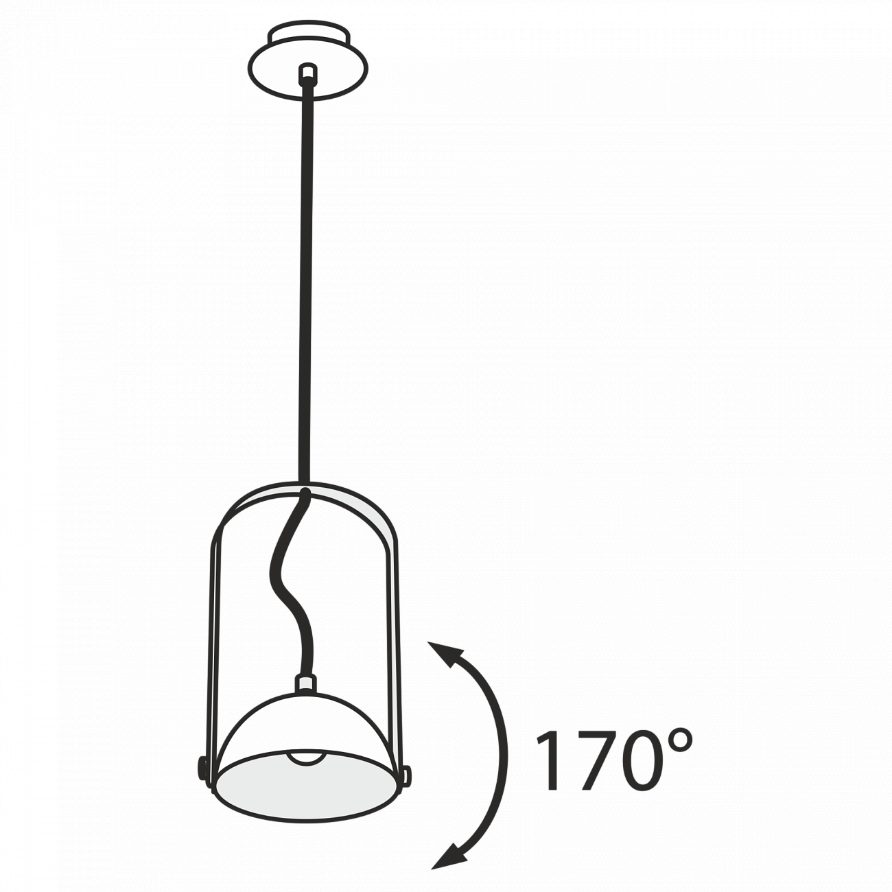 Светильник подвесной светодиодный с металлическим плафоном черный Hygge MOD047PL-L5B3K TECHNICAL TECHNICAL 00-3957068 Черный  - Вид №1