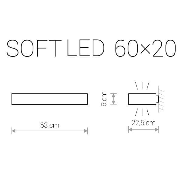 Настенный светодиодный светильник Nowodvorski Soft Led 9522 NOWODVORSKI SOFT LED 00-3890803 Серый  - Вид №1