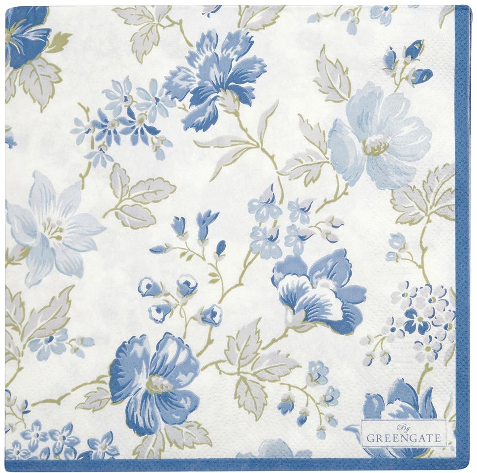 Салфетки бумажные Donna blue 33х33 см 20 шт Greengate PAPNAPLDON2512