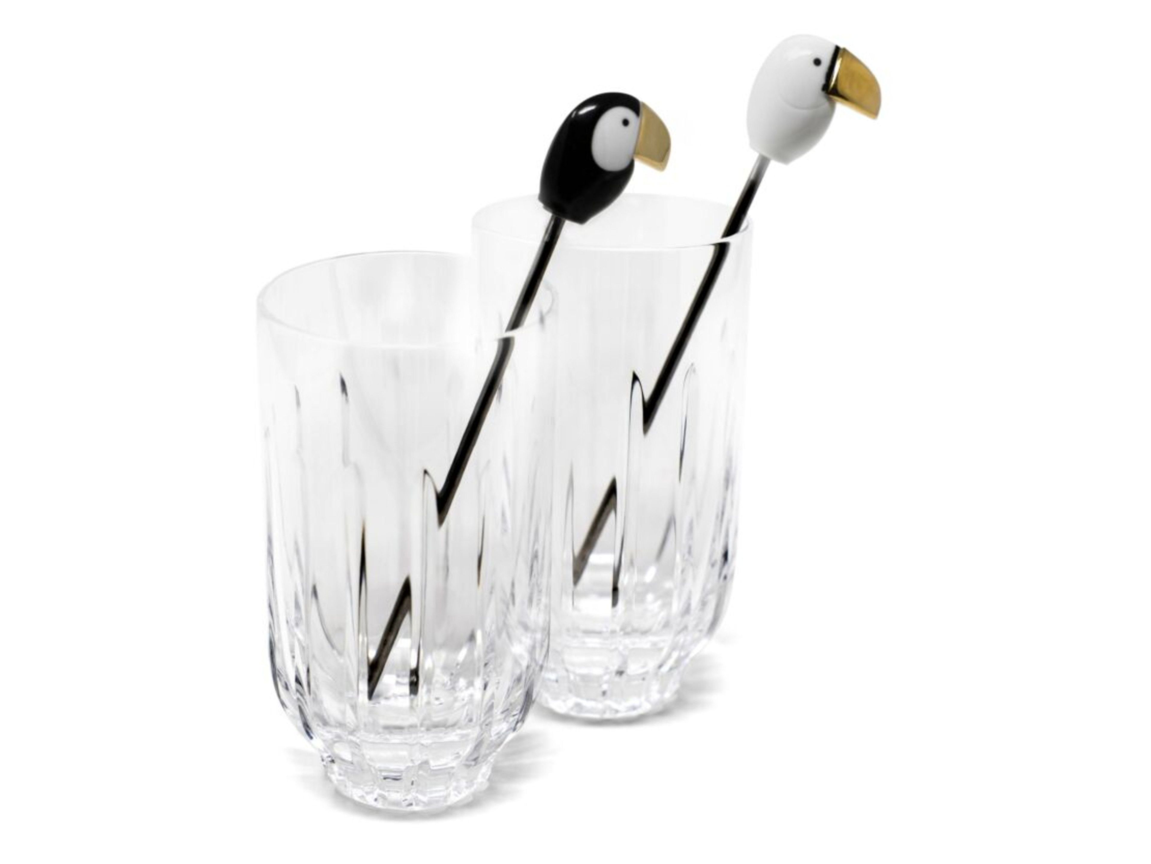 Набор из 2 хрустальных стаканов с миксерами Lladró Тукан ARCH-00108630