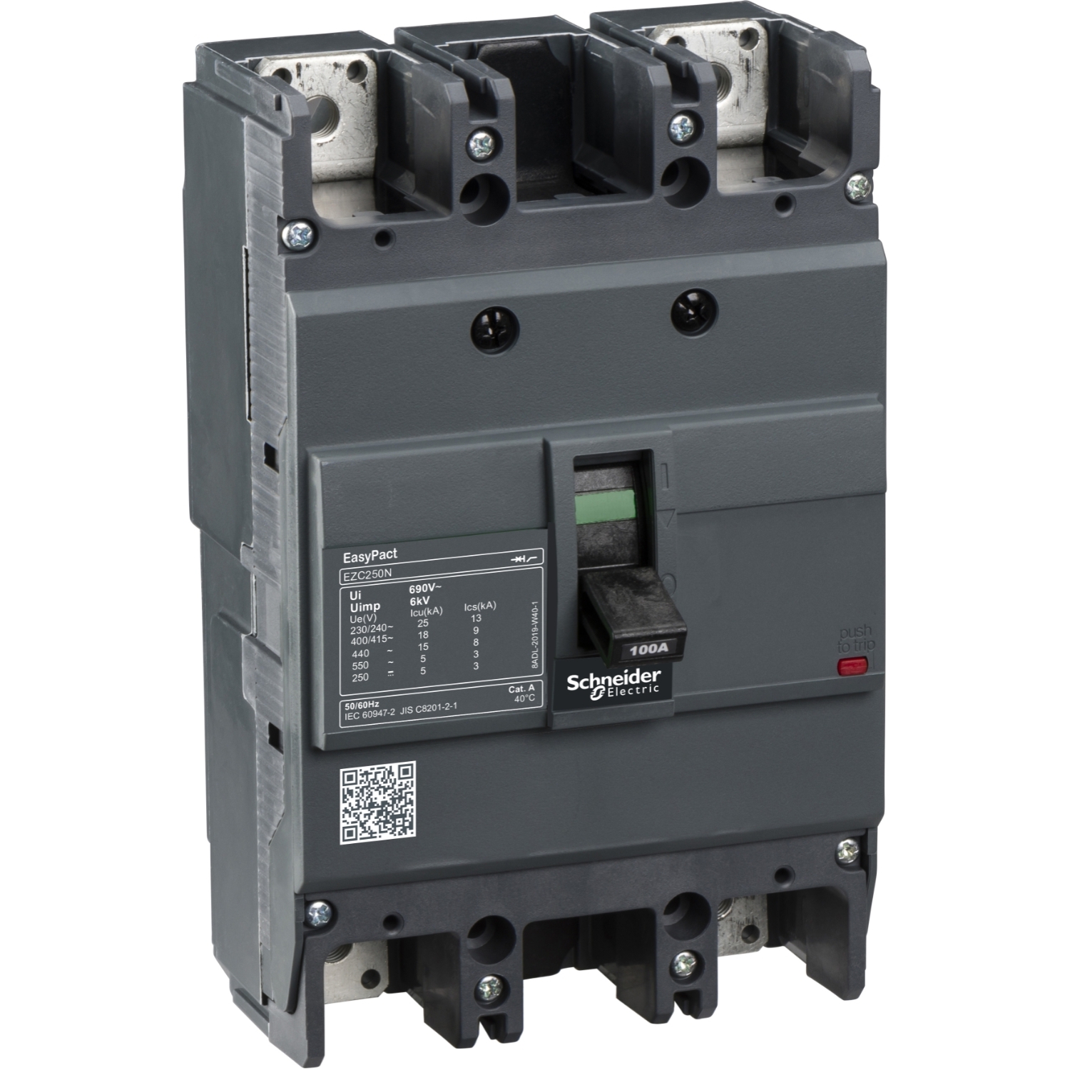 EZC250H2160 Силовой автомат Easypact EZC 250, TM-D, 36кА, 3P, 160А Schneider Electric 