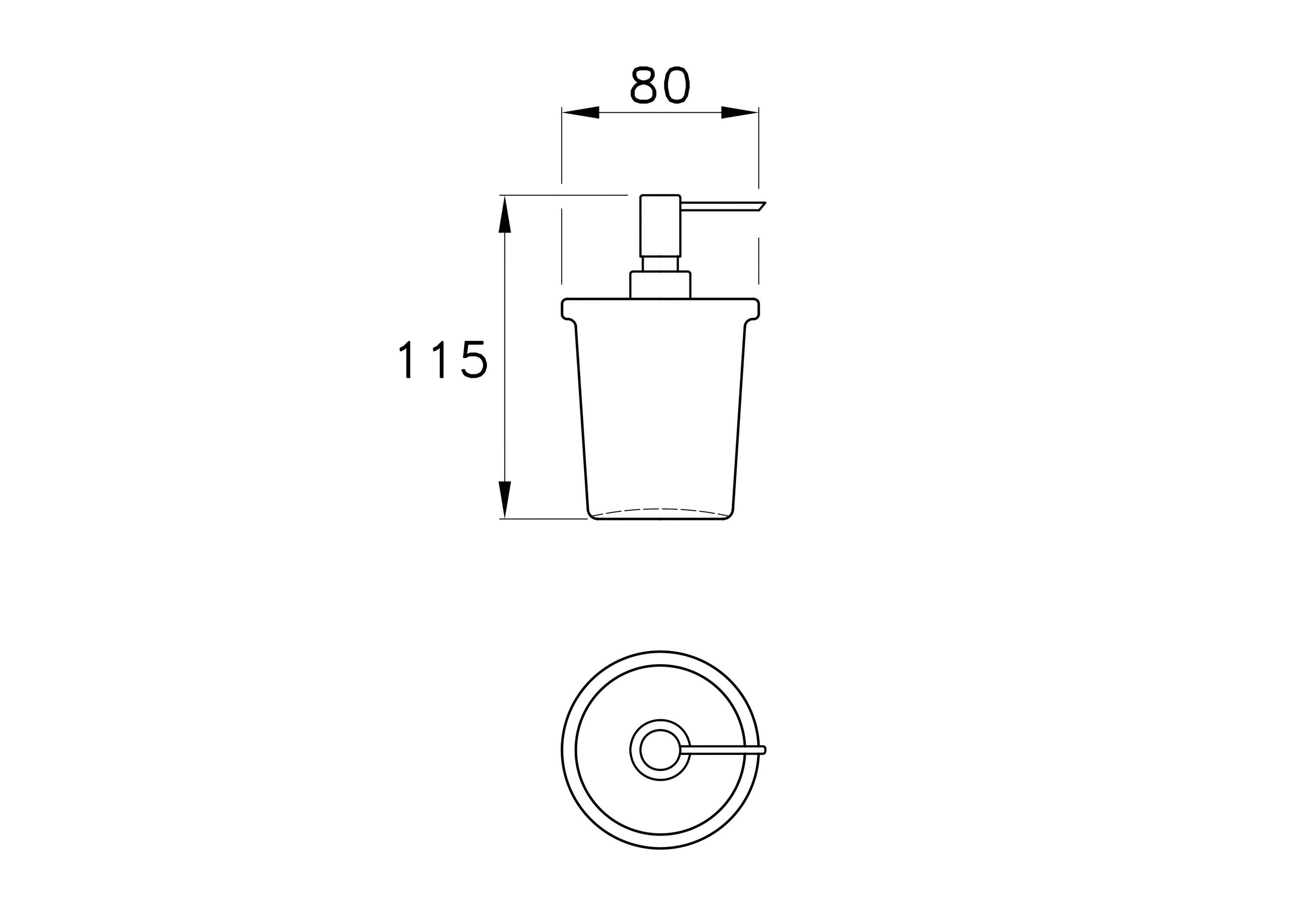 Настенный дозатор мыла из матового стекла RUBINETTERIE STELLA ARCH-00040459 - Вид №1
