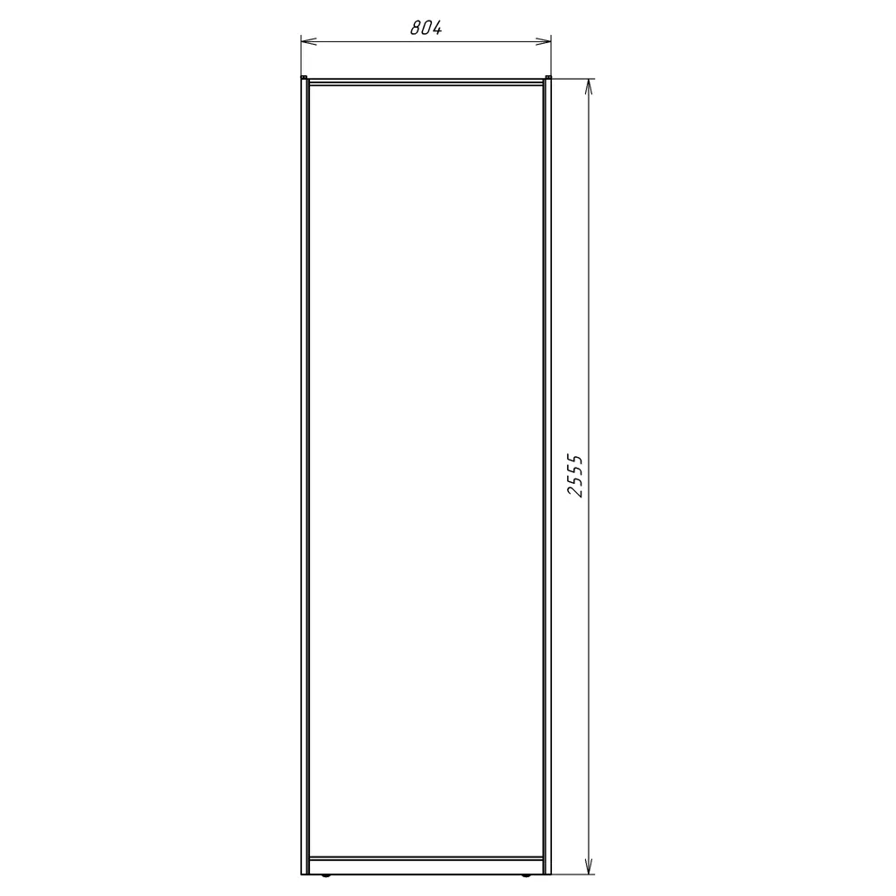 Дверь-купе KONSENSA 255.5x80.4 см МДФ цвет дуб сонома профиль матовое серебро STLM-2209636 - Вид №12