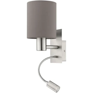 Бра Pasteri с подсветкой 1xE27x40 Вт, LEDх2.4 Вт, цвет коричневый 18586708 STLM-2183290